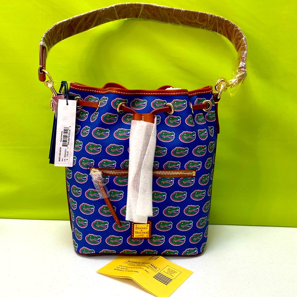 Dooney & Bourke University of Florida Gators Drawstring Purse NWT